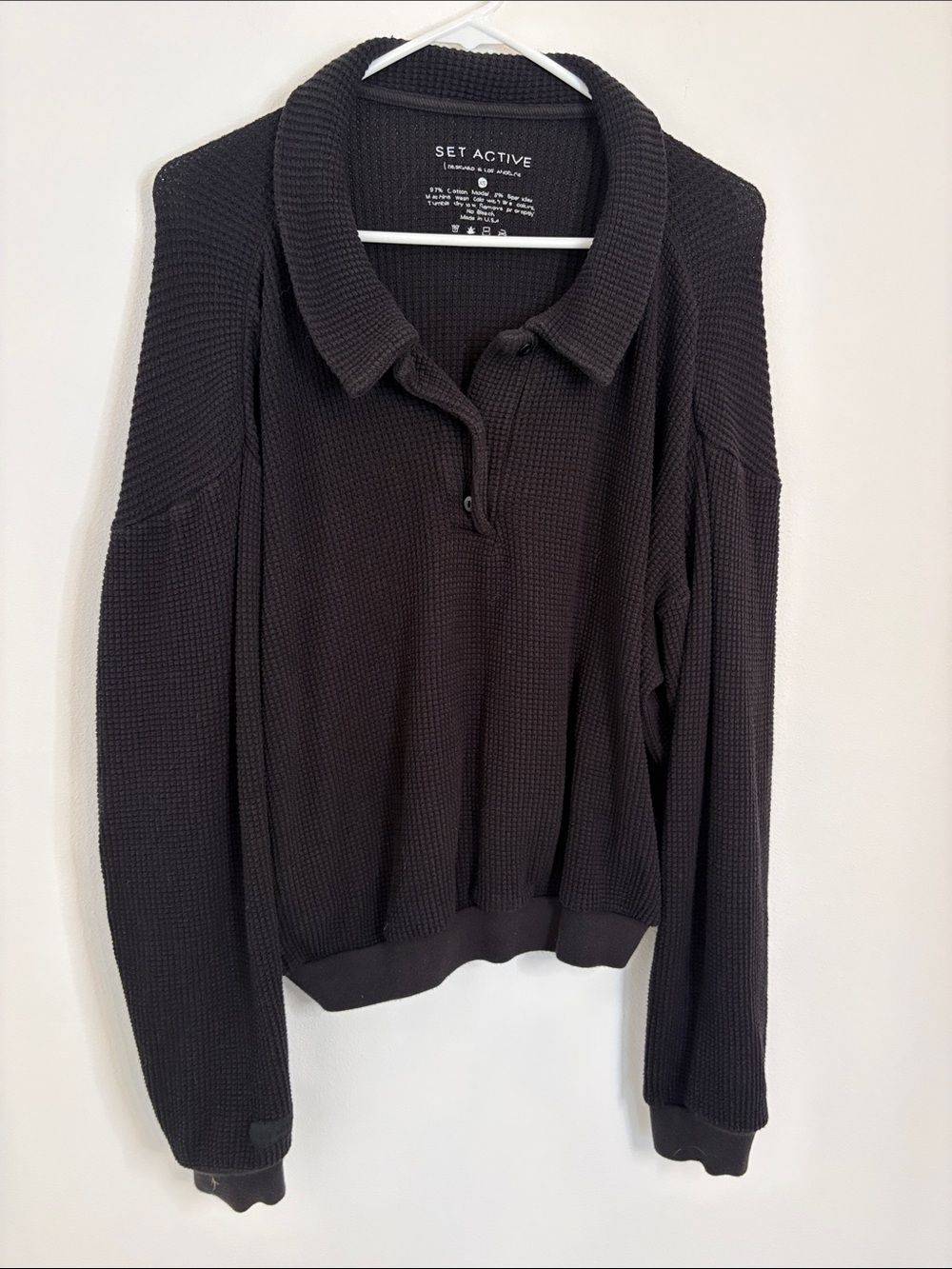 Set Active Waffle Knit Pullover - Picture 3 of 7